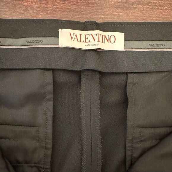 Valentino Garavani Crepe Couture Wool & Silk straight Leg Pants size US10/ EU 46 - Picture 6 of 15